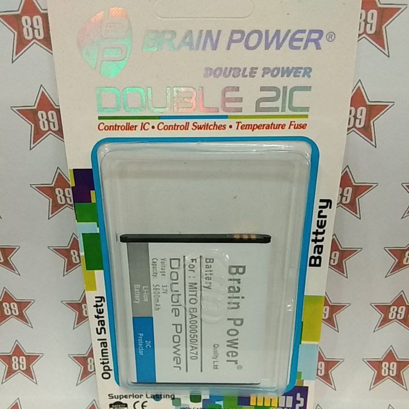 Battery batre Mito Ba00050 - A70 Brain power