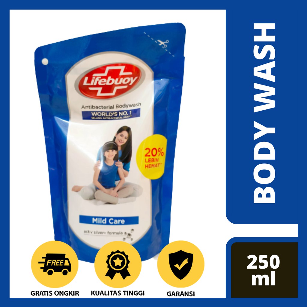 Lifebuoy Body Wash Hemat20% Original 250ml - Mild Care