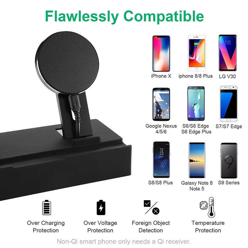 Multi Function Nightstand Qi Wireless Charger For Iphone Samsung Charger Stand For Airpods Apple Shopee Indonesia