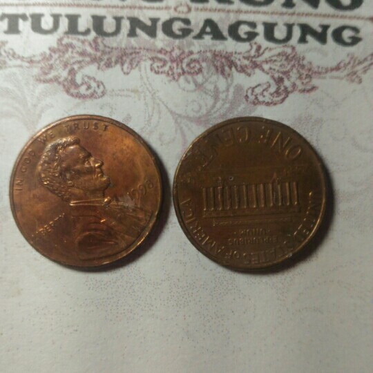 KM 089 - Koin 1 Cent Lincoln 1998