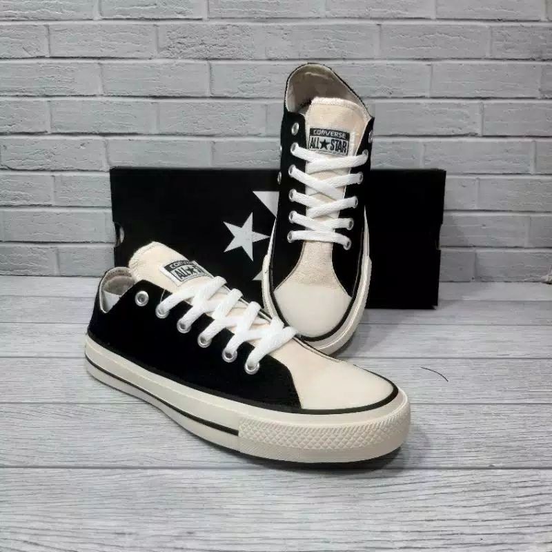 Sepatu Converse all star 70s Essentials x FOG Low Black & Cream Unisex Best Seller