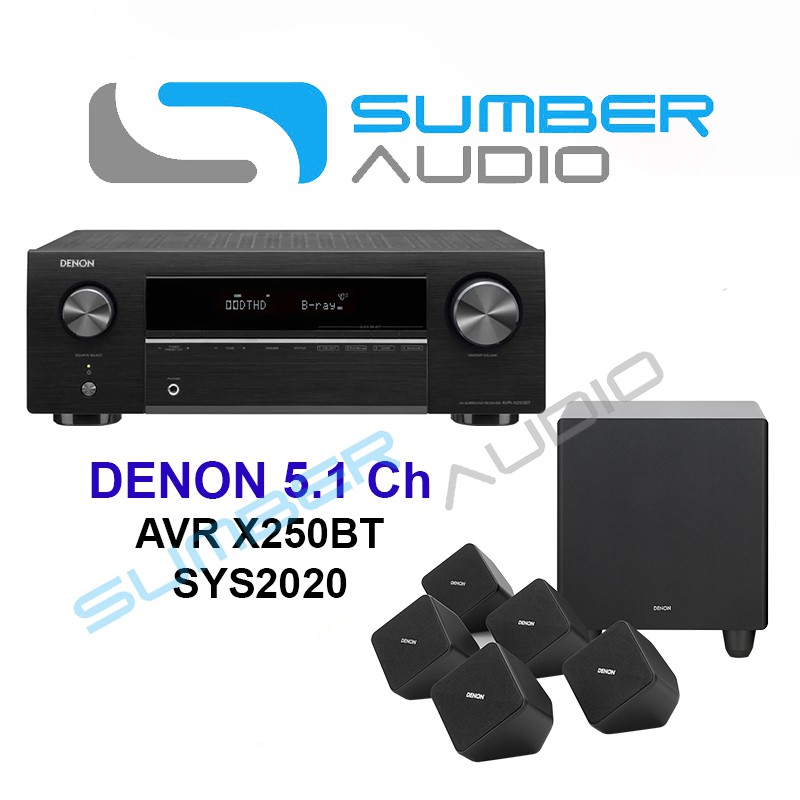PROMO Paket Home Theater 5.1 Denon AVR X250BT SYS2020 / AVRX250BT SYS 2020 / AVRX 250BT 250 BT / SYS