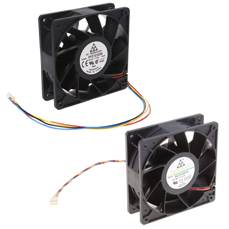 Bt PFC1212DE Cooling Fan 12x12x3.8cm 4Pin 4kabel PWM Speed Control Bearing Kipas Angin