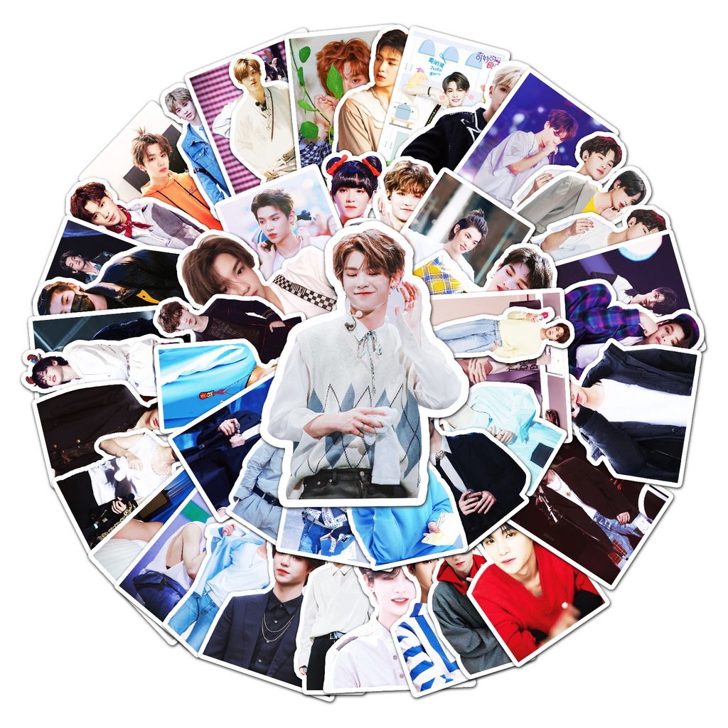 Zhang Huang Minghao Justin grafiti stiker kepribadian selebriti terkait barang Jurnal stiker DIY bag