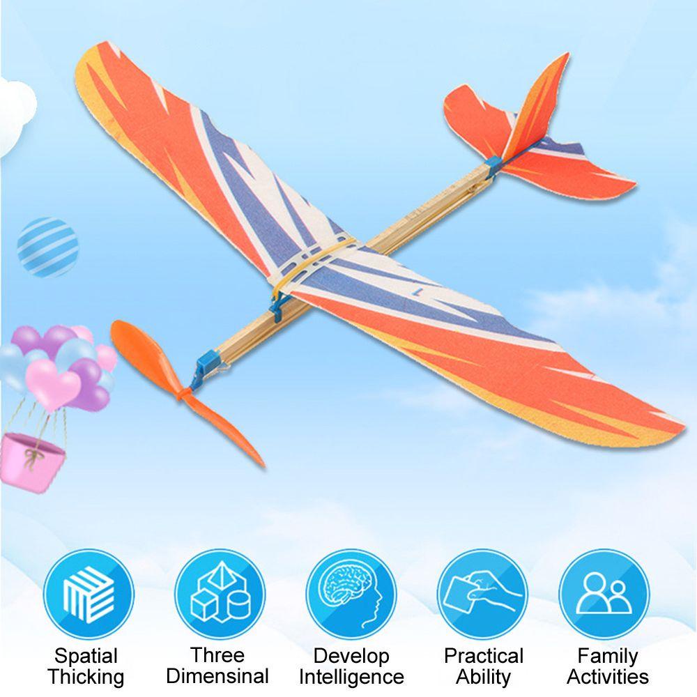 R-flower 2pcs / Set Mainan Edukasi Pesawat Terbang Glider Untuk Anak Power