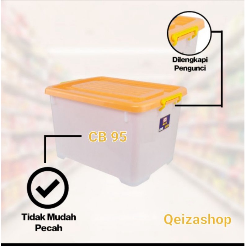 Jual Box Container Cb 95 Shinpo Sip 114 Container Box Max Cb 95 Liter Kotak Roda Shopee Indonesia 3326