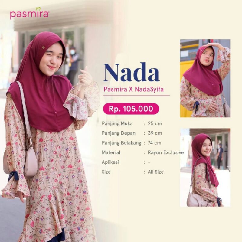 Bergo Nada by Pasmira / Bergo sporty / jilbab daily