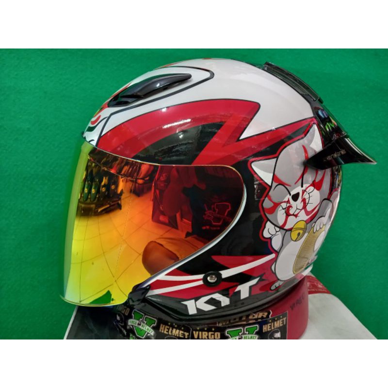 KYT HELM DJ MARU KABUKI CAT PAKET GANTENG