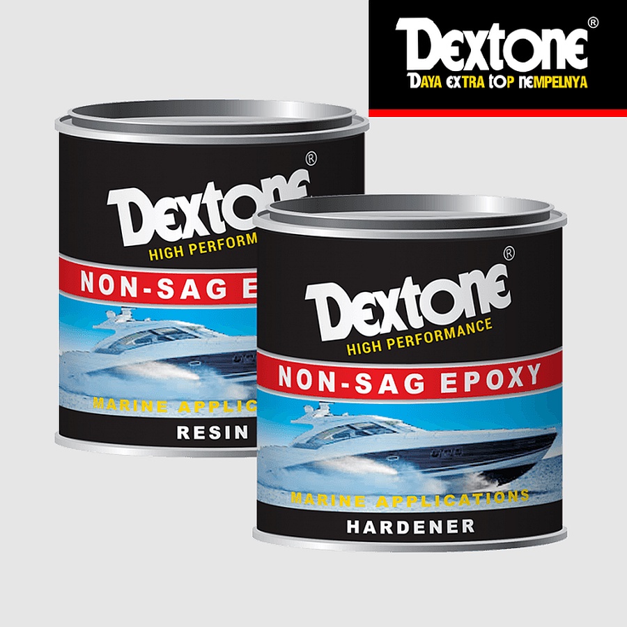 

Lem Dextone Non SAG Epoxy 1 Set Resin dan Hardener Marine Applications Tangki Besi Plastik Anti Bocor