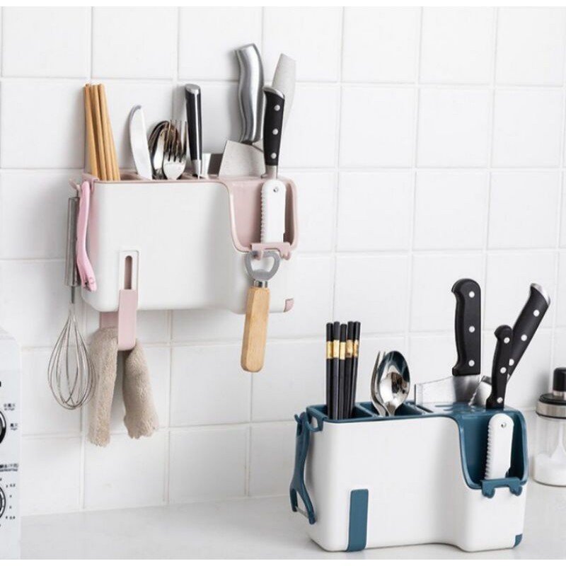 Rak Dapur Tempat Sendok Sumpit Pisau Gantung Serbaguna