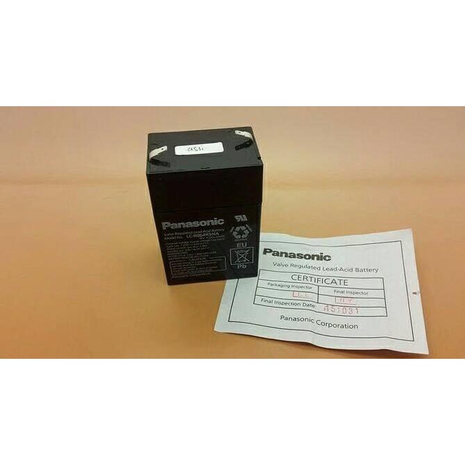 Baterai PANASONIC Asli Original Aki Kering Accu 6volt 6 volt 6v 4.5Ah