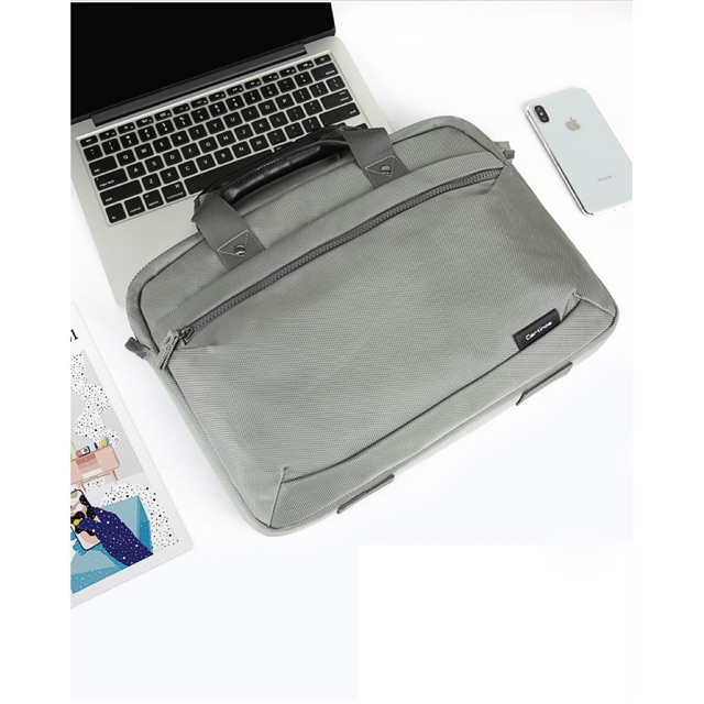 Tas Laptop Selempang Cartinoe Briefcase Grey Series 13 14 inch