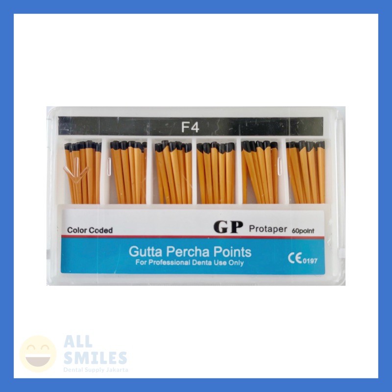 Gutta Percha Gutap Protaper F4 Taper 0.6 Endodontic isi 60pcs