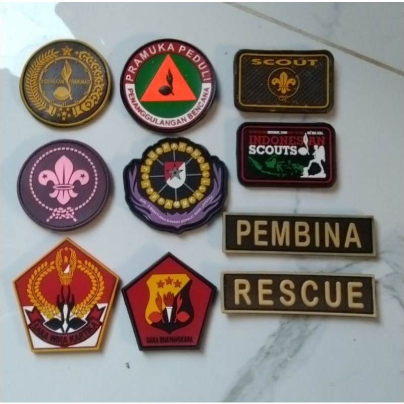 PATCH RUBBER PRAMUKA EMBLEM KARET BERPEREKAT