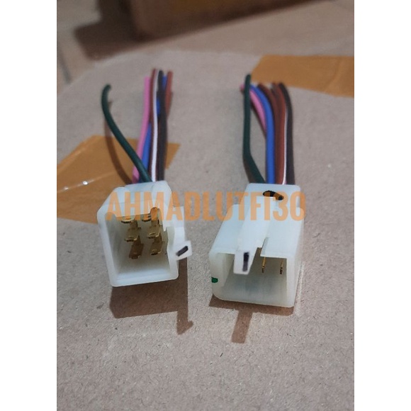 Soket 6 pin plus kabel ori cowo male socket motor mobil
