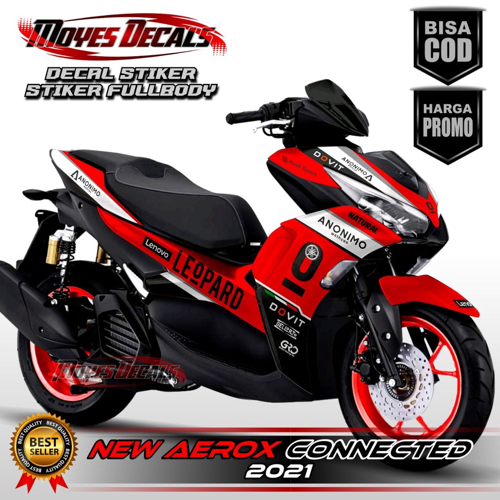 Decal Stiker Motor Aerox Connected 155 ALL New 2021 2022 Dekal Variasi Aksesoris Sticker Full Body M