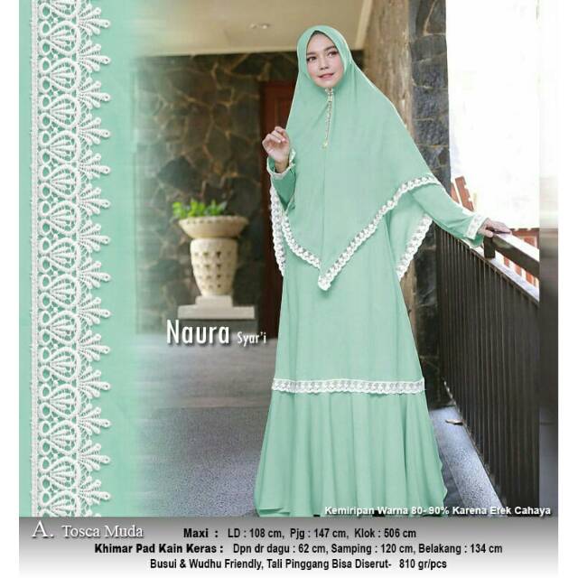 GAMIS NAURA  SYARI CERUTY PREMIUM
