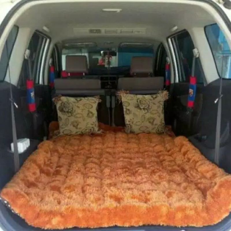 Kasur Lantai Bulu Rasfur Tebal 6 cm Lembut dan nyaman Sudah termasuk 2 bantal