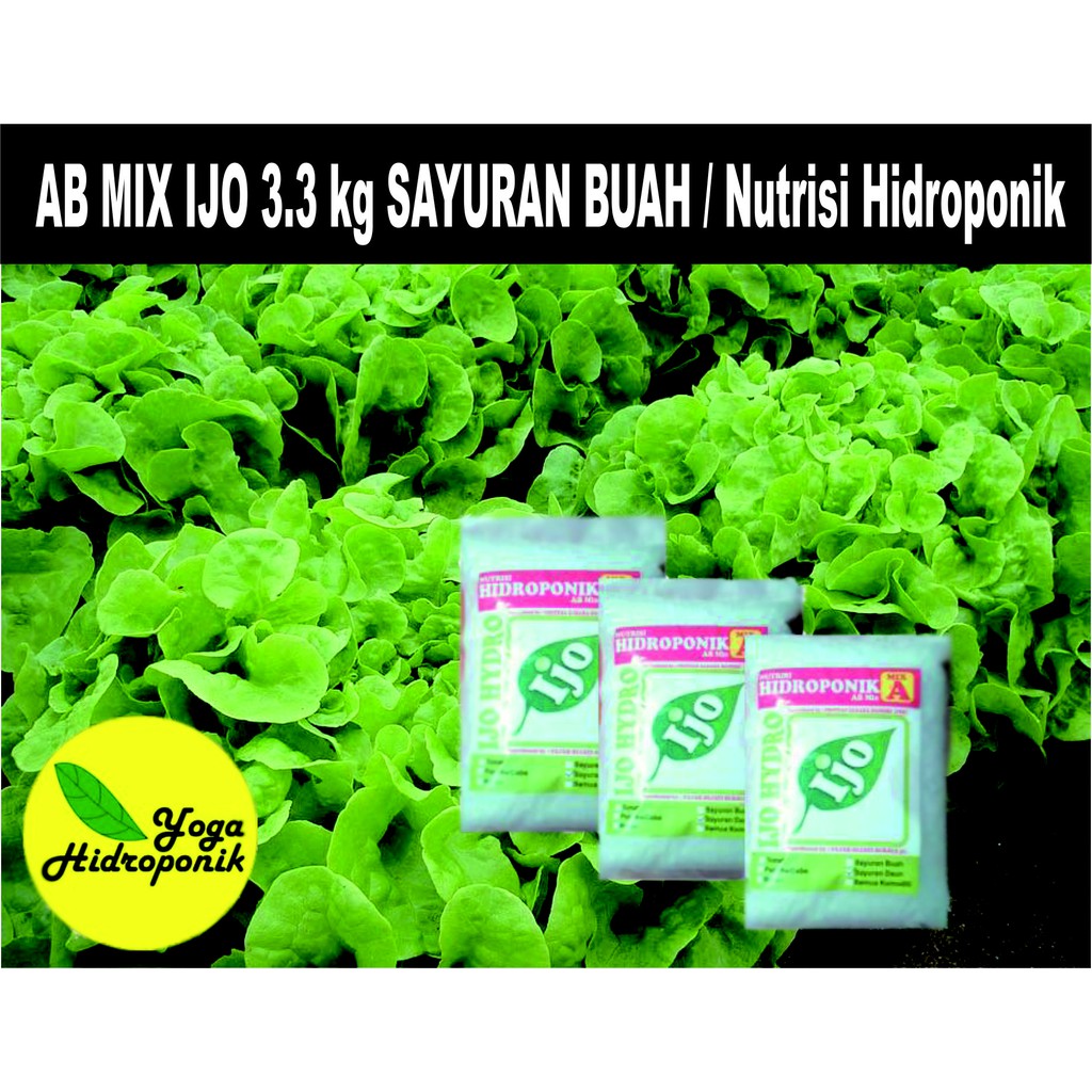Nutrisi AB Mix 3,3 Kg Ijo Sayuran Buah/ AB Mix / Pupuk / Hidroponik