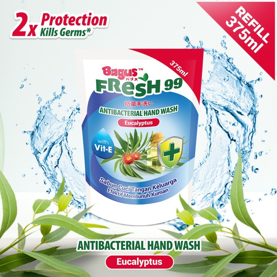 Bagus Fresh 99 Antibacterial Hand Wash Sabun Cuci Tangan Pouch 375 ml - All Variant