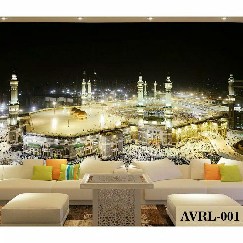 WALLPAPER CUSTOM 3D MEKKAH WALLPAPER DINDING RELIGI
