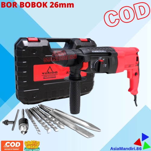 Mesin Bor Bobok Beton YUKIDO AB-26ZEN Hammer Drill 3 Fungsi 26MM