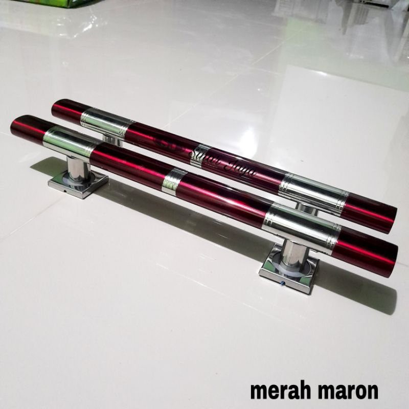 1 set handle pintu kunci pintu rumah minimalis gagang tarikan pintu stainless pegangan pintu kuputarung model oval murah