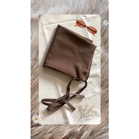 KHIMAR AZKIA SIMPLE TALI INSTAN/BERGO DIAMOND-Azkia mocca