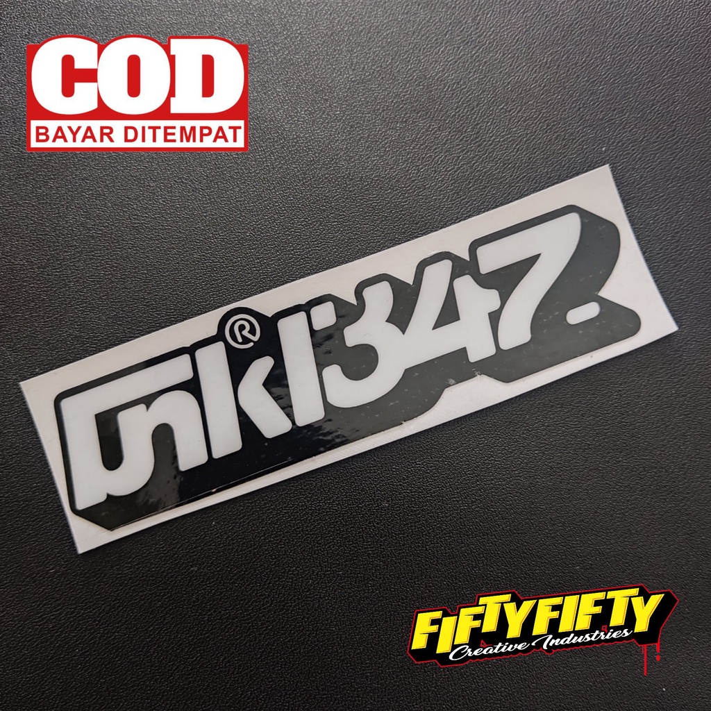 Stiker Print Cut BRAND DISTRO INK1347 Stiker Printing Laminasi Glossy Tahan Air Stiker Motor Mobil Helm Sudah Membentuk Pola Desain