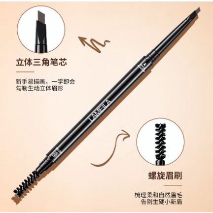 Lameila Pensil Alis Double Heads Eyebrow Pencil Lasting Eyebrow Pen Waterproof 6 Warna DJ 836