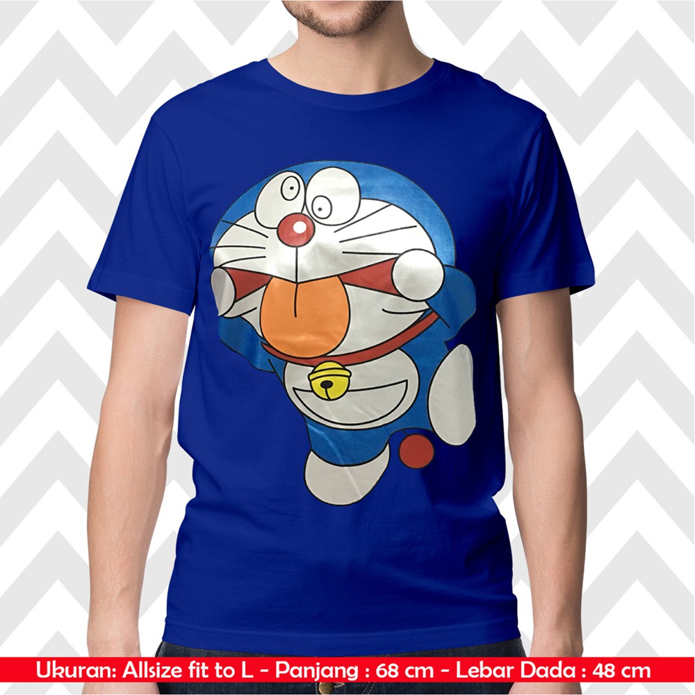 Termurah Kaos Baju Pria Kartun DORAEMON LIDAH Best Seller