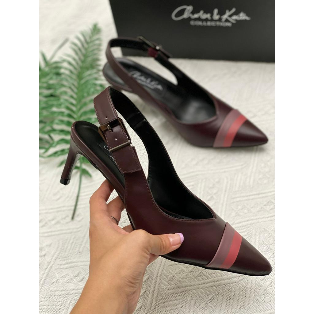 [7.7 Boombastis Sale⚡] - SEPATU WANITA CKS435 CK BELT SLINGBACK MULES PREMIUM IMPORT