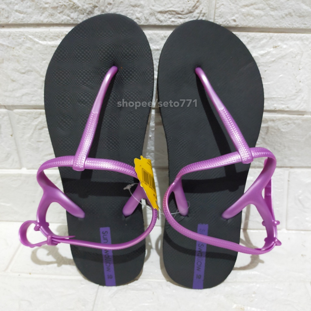 Sun Swallow Travel Rider 9.5 10 10.5 Setara 36 - 40 Sandal Jepit Wanita Sendal Japit Cewek Perempuan Coklat Abu-4