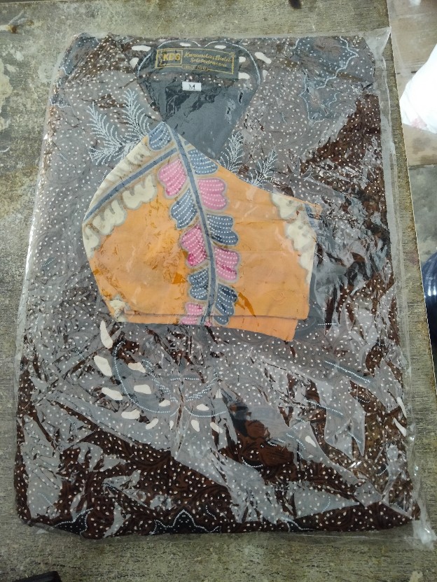 Batik Solo Murah Lengan Panjang Katun Halus Sragenan Full Furing Tumurun Coklat Ori By Asmara