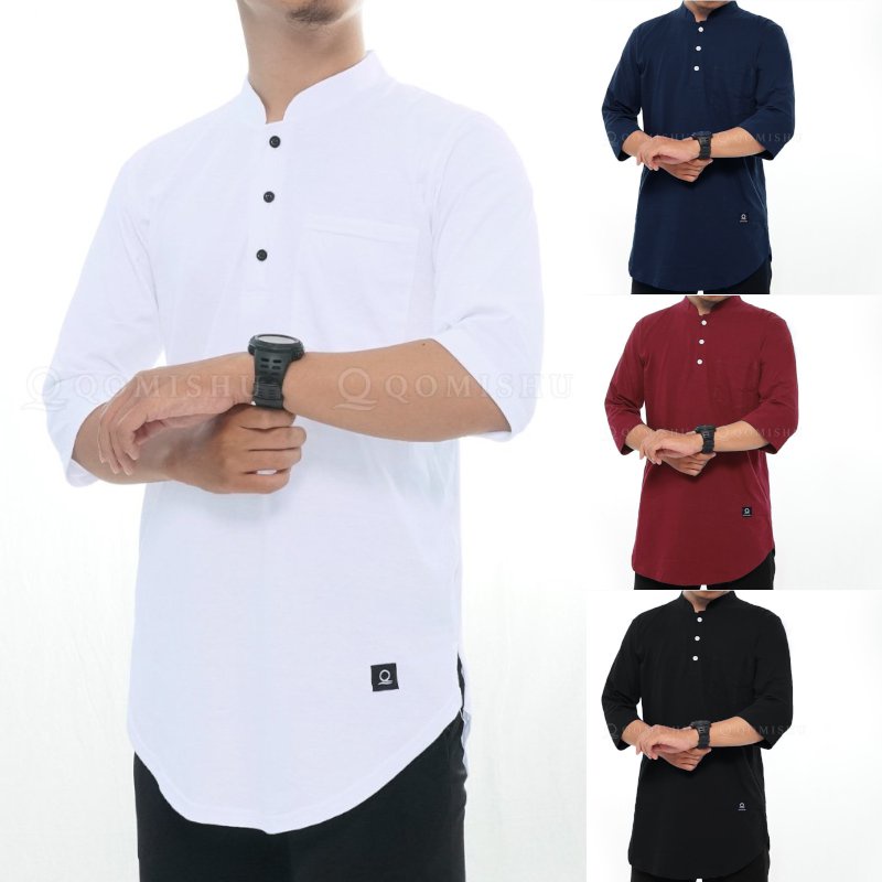 QOMISHU Kurta Basic Katun Kaos Combed Kasual KHAFID