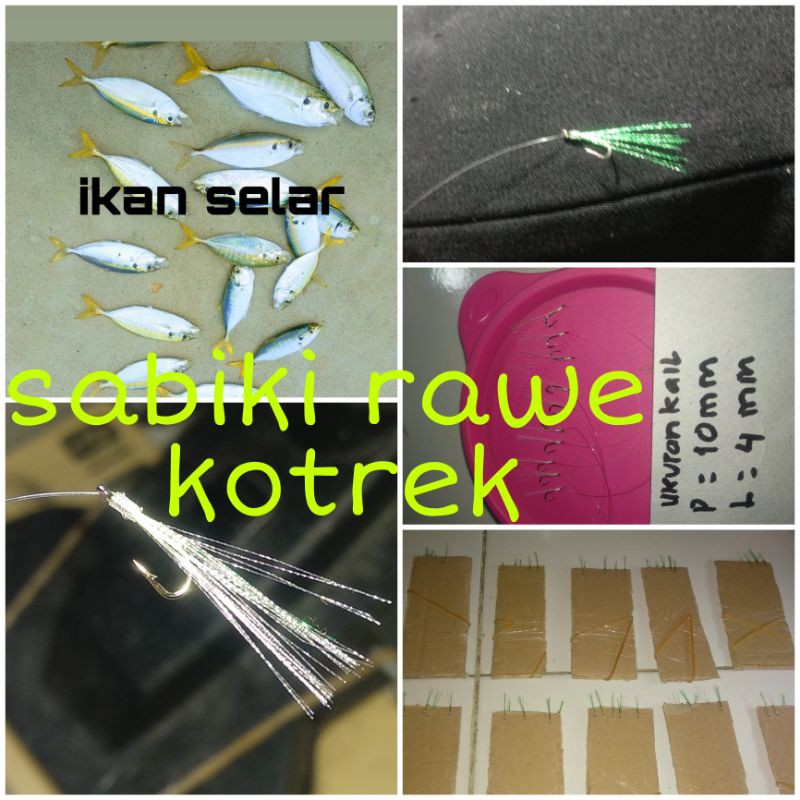 pancing rawe sabiki kotrek atau kotrekan ikan selar isi 7 kail harga murah