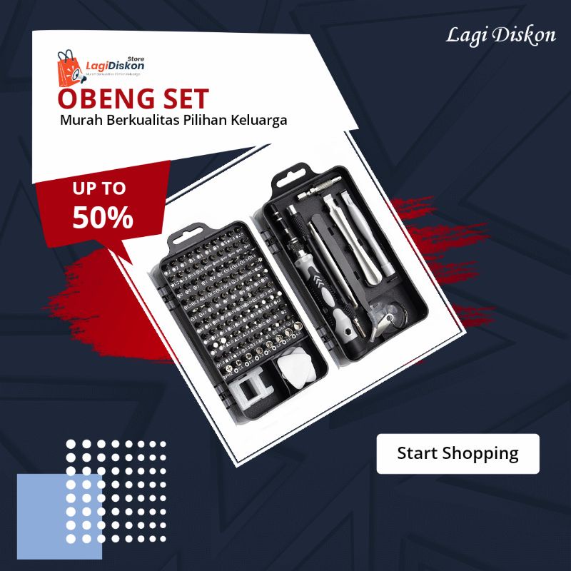 set reparasi smartphone OBENG SET 115 IN 1 OBENG HP UNIVERSAL ALL 115 IN 1 TOOLS OBENG 115IN1 Screwdriver Handphone Elektronik HP