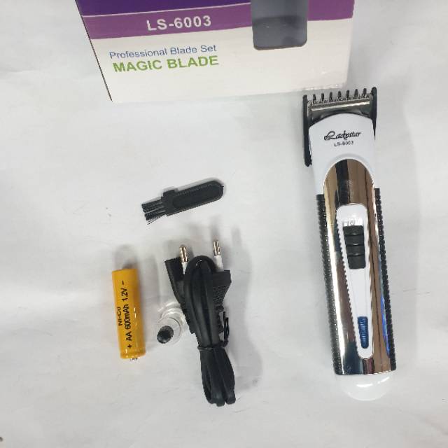 Recharge Hair Clipper SHAVER Cukuran rambut kumis  LADYSTAR MESIN CUKUR JANGGOT LS 6003 04-003-LS