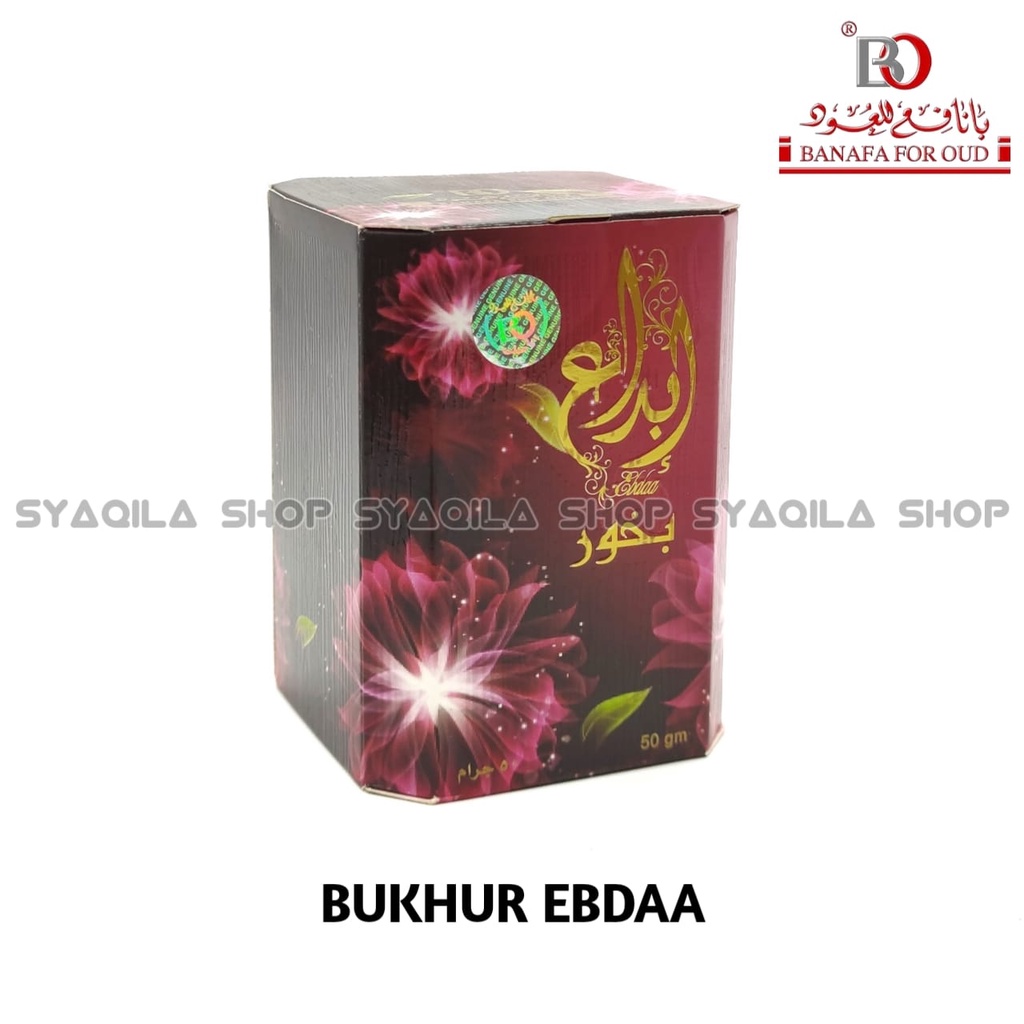 Bukhur Ebdaa Banafa For Oud BO Buhur Ebda Dupa Bakhoor Arab Asli Aroma Bunga 50 Gram