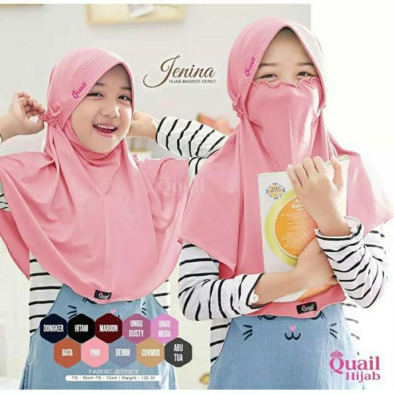 KERUDUNG ANAK CADAR | Kerudung Niqab Yumna | JILBAB ANAK NIQAB Usia 3-7 Th