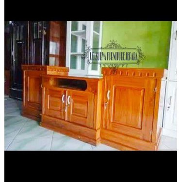 Meja Tv Bufet Bufed Bupet Tv Cabinet Kabinet minimalis kayu jati