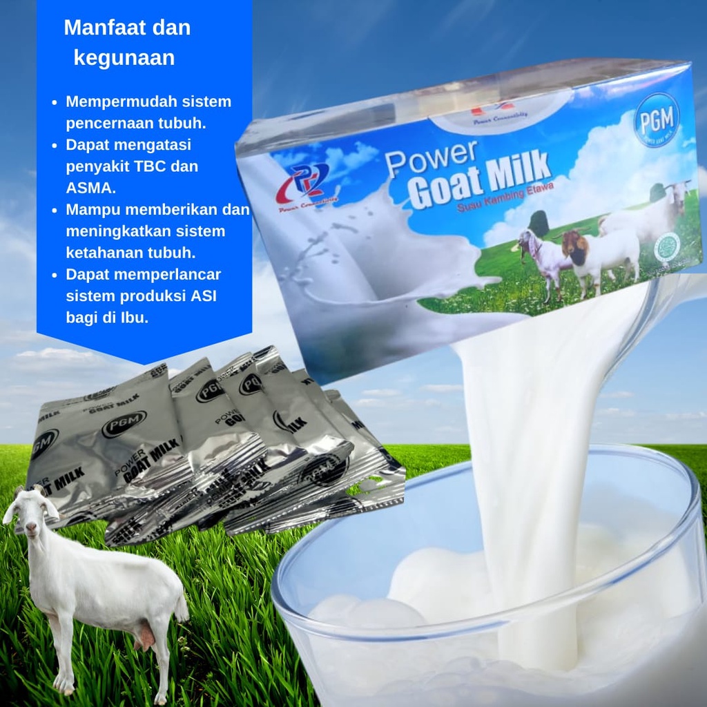 

SUSU KAMBING ETAWA POWER GOAT MILK ORGANIK KEMASAN 1 SACHET 25 Gram