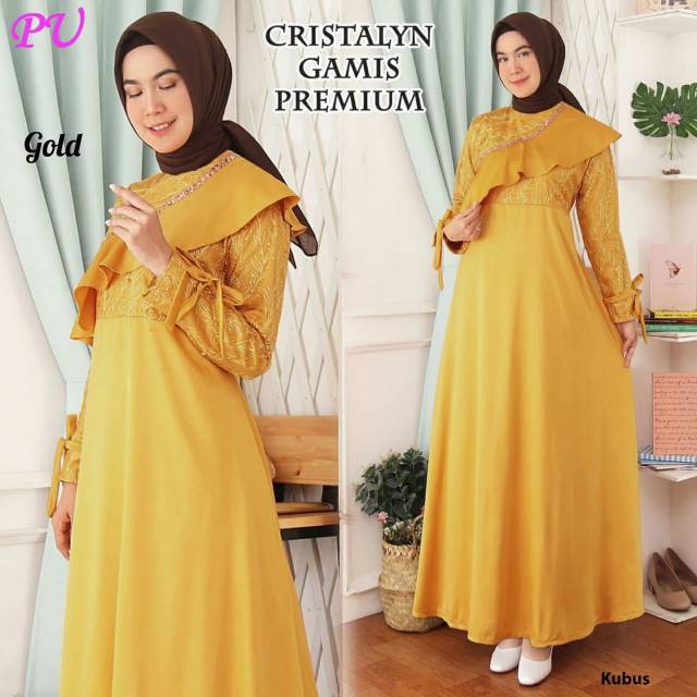 Gamis mewah CRYSTALYN gamis muslimah pesta kondangan bridesmaid