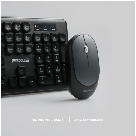 Rexus KM8 Keyboard Mouse Wireless Set Combo 2 in 1 New Model