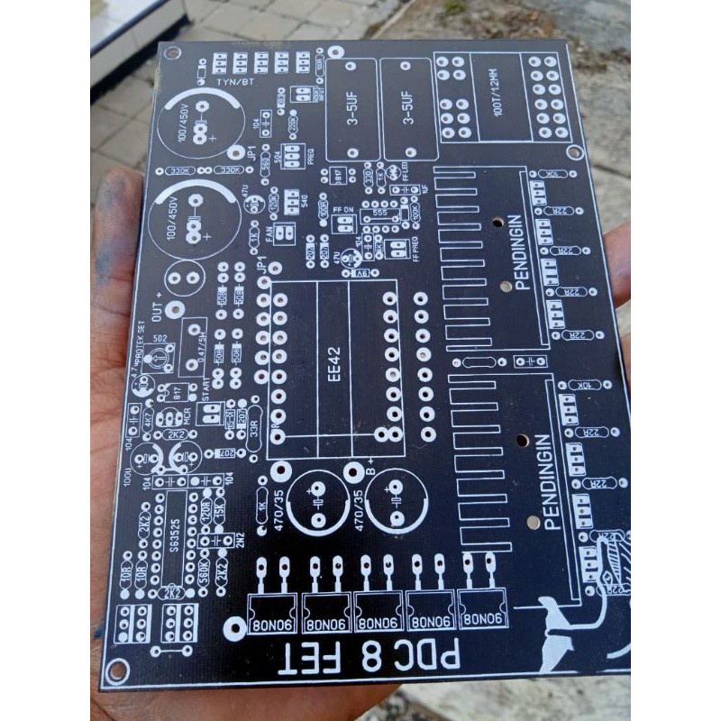 Pcb strum pdc 8fet  bahan fiber fr4