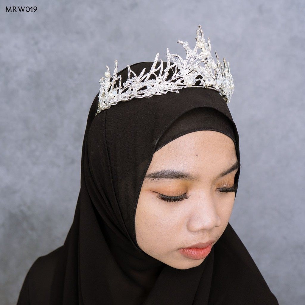 [STOK TERBATAS] CROWN MAHKOTA BRIDAL WEDDING HIJAB FASHION WANITA MRW019