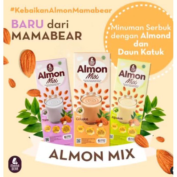 *FRAULEINCO* Mama Bear ALMONMIX Pelancar ASI Booster Mamabear Almond Rasa Cokelat Alpukat Taro BPOM Halal