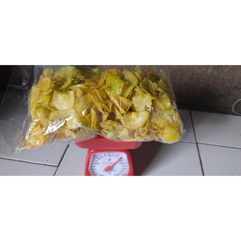 

kripik singkong pedas manis cabe rawit ijo