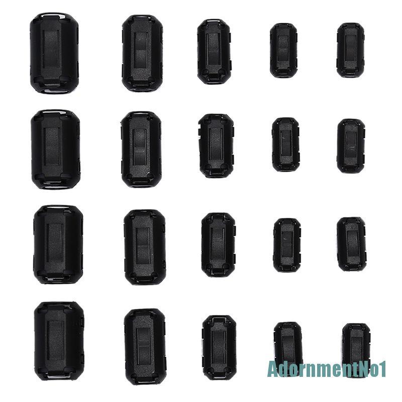 (AdornmentNo1) 20pcs Klip-on Ferrite Ring RFI EMI Noise Suppressor Filter Kabel