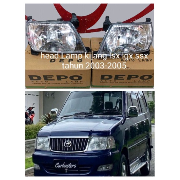 headlamp kijang lgx lsx ssx  2003-2004 lampu kijang 2003-2004 DEPO